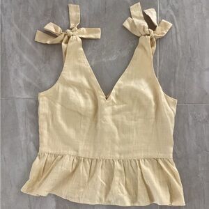 Express Beige Bow-Tie Strap Blouse